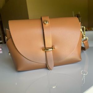 Caramel Leather Small Crossbody from Italy